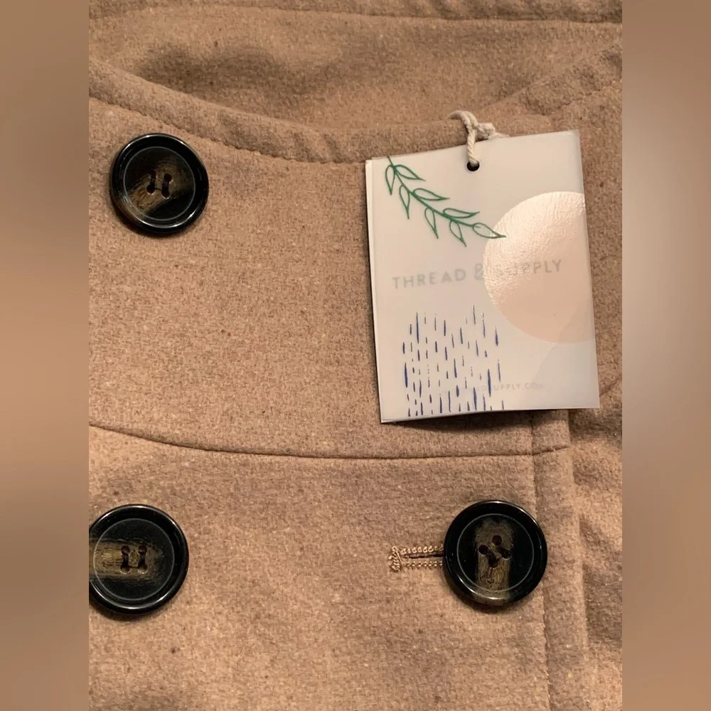 Thread & Supply Double-Breasted Peacoat in Camel - Picture 5 of 5